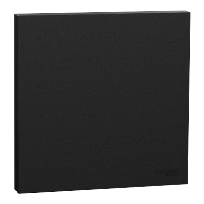 Schneider Odace - va-et-vient ou poussoir intégral - 10AX - avec enjoliveur et plaque - noir onyx - Réf : S980204-PN