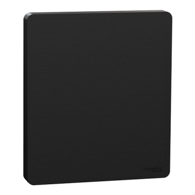 Schneider Odace - va-et-vient ou poussoir intégral - 10AX - avec enjoliveur et plaque Architecte - noir - Réf : S980204-PNA