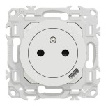 Schneider Odace - prise 2P+T affleurante + chargeur USB-C 18W Power Delivery - blanc craie - Réf : S920042