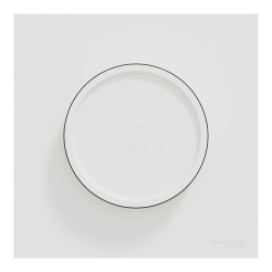 Schneider Odace - variateur de lumière universel 2 ou 3 fils - rotatif avec plaque de finition blanc craie - Réf : S920519-P