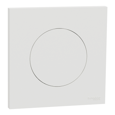 Schneider Odace - obturateur - pré-perçage pour sortie de câble avec plaque de finition blanc craie - Réf : S920666-P