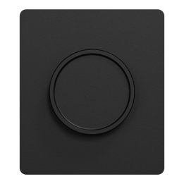 Schneider Odace - variateur de lumière universel 2 ou 3 fils - rotatif - noir onyx avec sa plaque Architecte - Réf : S940519-PA