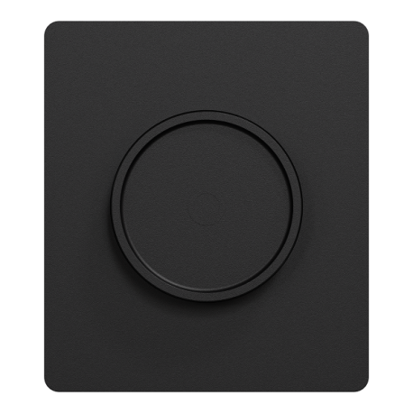 Schneider Odace - variateur de lumière universel 2 ou 3 fils - rotatif - noir onyx avec sa plaque Architecte - Réf : S940519-PA