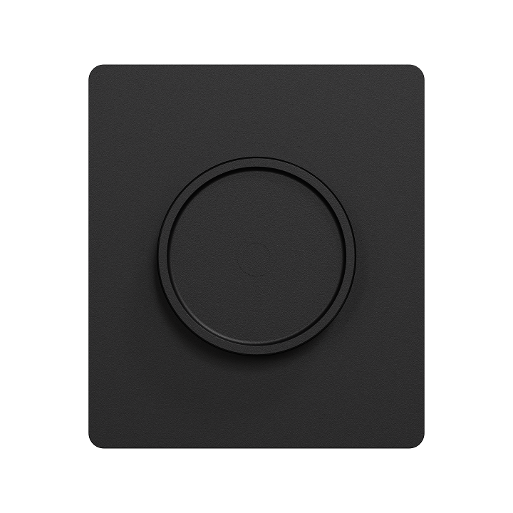 Schneider Odace - variateur de lumière universel 2 ou 3 fils - rotatif - noir onyx avec sa plaque Architecte - Réf : S940519-PA