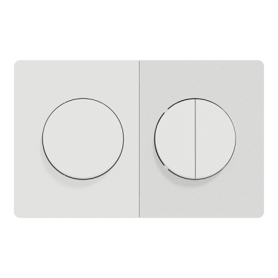 Schneider Odace - va-et-vient ou poussoir + double poussoir - 10AX - avec plaque de finition blanc + béton - Réf : S920204-14