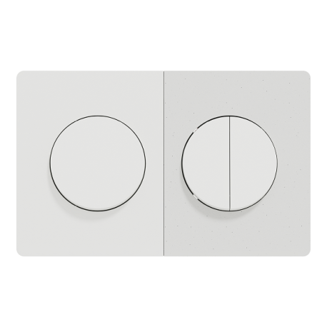 Schneider Odace - va-et-vient ou poussoir + double poussoir - 10AX - avec plaque de finition blanc + béton - Réf : S920204-14