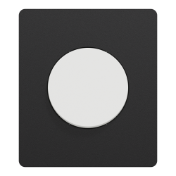Schneider Odace - va-et-vient ou poussoir blanc craie - 10AX - avec plaque de finition noir onyx - Réf : S920204-PAN