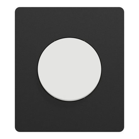 Schneider Odace - va-et-vient ou poussoir blanc craie - 10AX - avec plaque de finition noir onyx - Réf : S920204-PAN