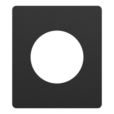 Schneider Odace - va-et-vient ou poussoir blanc craie - 10AX - avec plaque de finition noir onyx - Réf : S920204-PAN