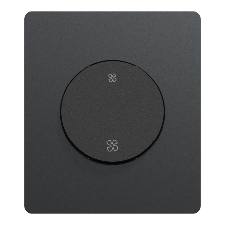 Schneider Odace - inter ou poussoir VMC 2 vitesses - 10AX - noir onyx - Réf : S940233-PA
