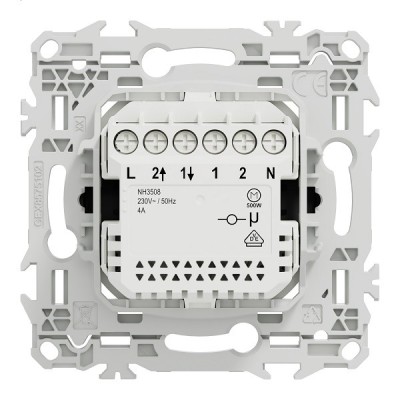 Schneider - Wiser Odace - interrupteur volet-roulant connecté 4A zigbee - noir onyx - Réf : S940567