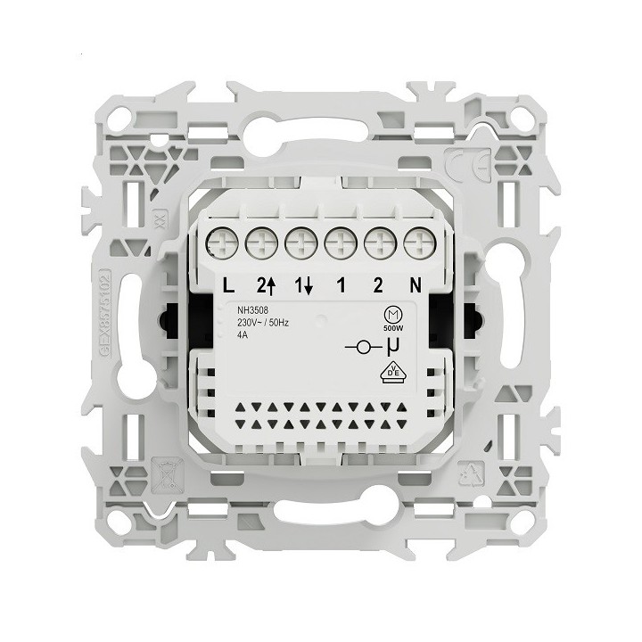 Schneider - Wiser Odace - interrupteur volet-roulant connecté 4A zigbee - noir onyx - Réf : S940567