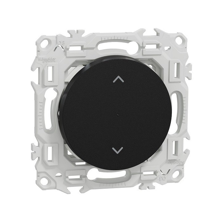 Schneider - Wiser - interrupteur volet-roulant connecté 4A zigbee - noir onyx - Réf : S940567