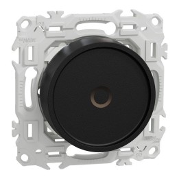 Schneider - Wiser Odace - variateur rotatif connecté 2 ou 3 fils zigbee - noir onyx - Réf : S940513