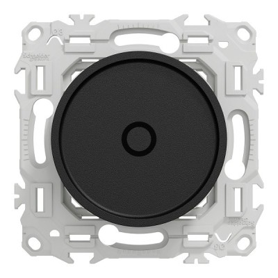 Schneider - Wiser - variateur rotatif connecté 2 ou 3 fils zigbee - noir onyx - Réf : S940513
