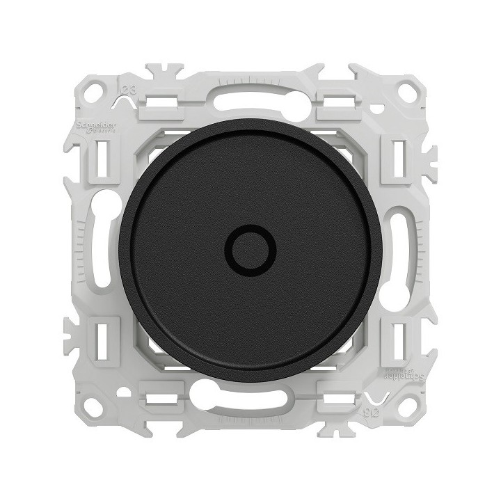 Schneider - Wiser - variateur rotatif connecté 2 ou 3 fils zigbee - noir onyx - Réf : S940513