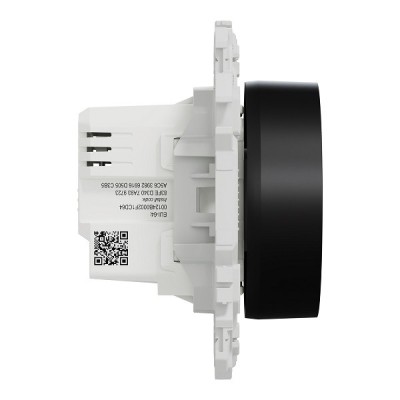 Schneider - Wiser Odace - variateur rotatif connecté 2 ou 3 fils zigbee - noir onyx - Réf : S940513