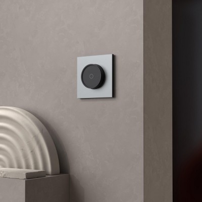 Schneider - Wiser Odace - variateur rotatif connecté 2 ou 3 fils zigbee - noir onyx - Réf : S940513