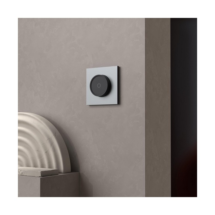 Schneider - Wiser Odace - variateur rotatif connecté 2 ou 3 fils zigbee - noir onyx - Réf : S940513