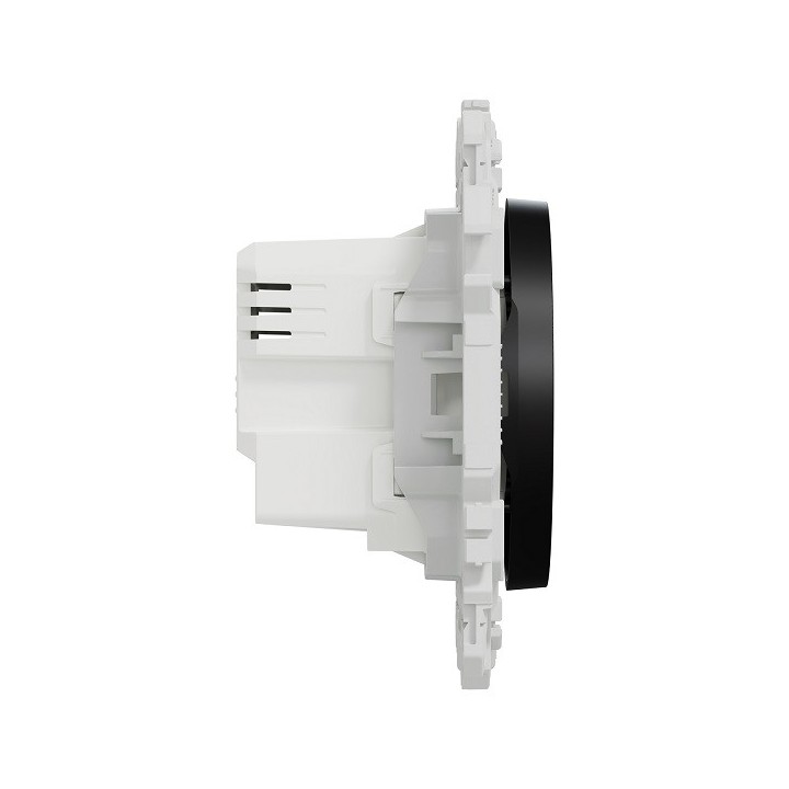 Schneider - Wiser Odace - bouton poussoir connecté 3 fils 10A zigbee - noir onyx - Réf : S940530