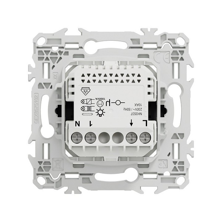 Schneider - Wiser Odace - bouton poussoir connecté 3 fils 10A zigbee - noir onyx - Réf : S940530