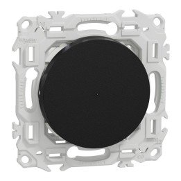 Schneider - Wiser Odace - bouton poussoir connecté 3 fils 10A zigbee - noir onyx - Réf : S940530