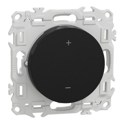 Schneider - Wiser Odace - thermostat connecté filaire 2A zigbee - noir onyx - Réf : S940502