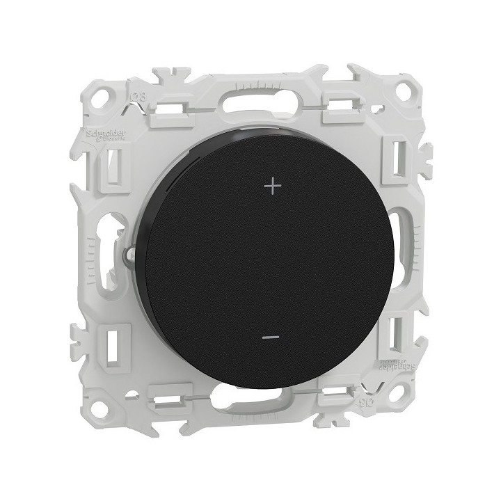 Schneider - Wiser Odace - thermostat connecté filaire 2A zigbee - noir onyx - Réf : S940502
