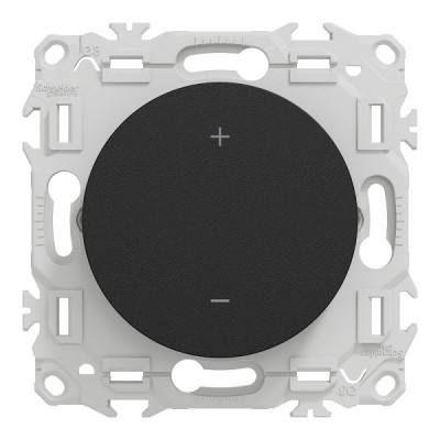 Schneider - Wiser Odace - thermostat connecté filaire 2A zigbee - noir onyx - Réf : S940502