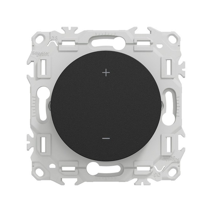 Schneider - Wiser Odace - thermostat connecté filaire 2A zigbee - noir onyx - Réf : S940502