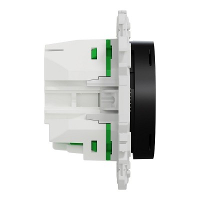 Schneider - Wiser Odace - thermostat connecté filaire 2A zigbee - noir onyx - Réf : S940502
