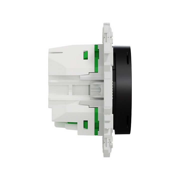 Schneider - Wiser Odace - thermostat connecté filaire 2A zigbee - noir onyx - Réf : S940502