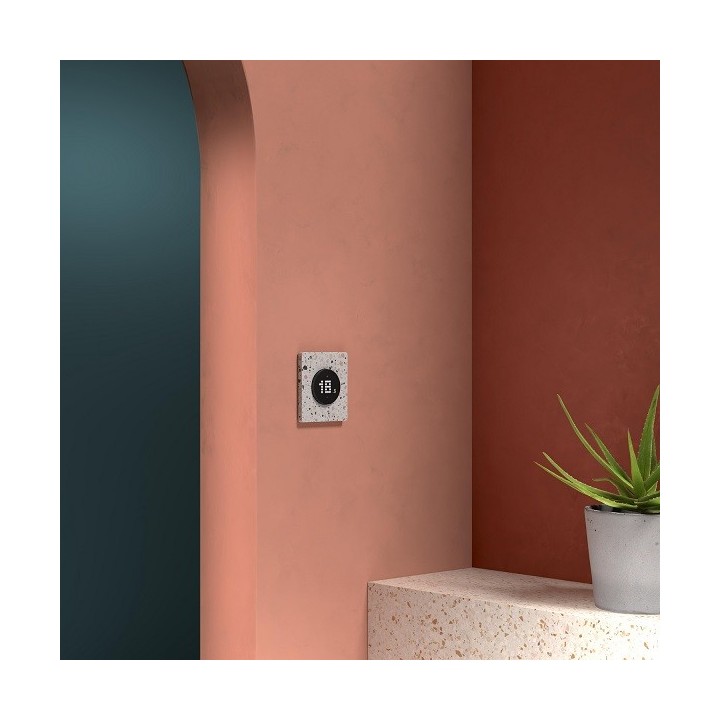 Schneider - Wiser Odace - thermostat connecté filaire 2A zigbee - noir onyx - Réf : S940502