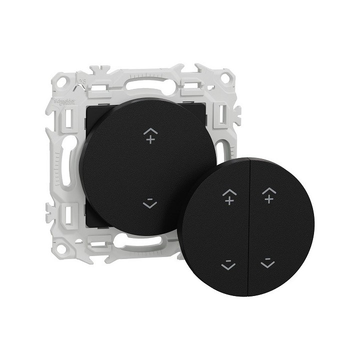 Schneider - Wiser Odace - interrupteur centralisé sans fils 2 ou 4 boutons - noir onyx - Réf : S940531