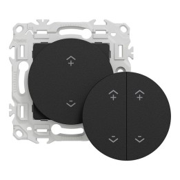 Schneider - Wiser Odace - interrupteur centralisé sans fils 2 ou 4 boutons - noir onyx - Réf : S940531