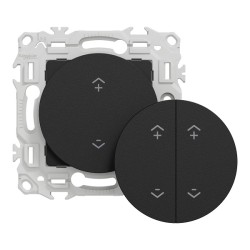 Schneider - Wiser Odace - interrupteur centralisé sans fils 2 ou 4 boutons - noir onyx - Réf : S940531