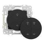 Schneider - Wiser Odace - interrupteur centralisé sans fils 2 ou 4 boutons - noir onyx - Réf : S940531