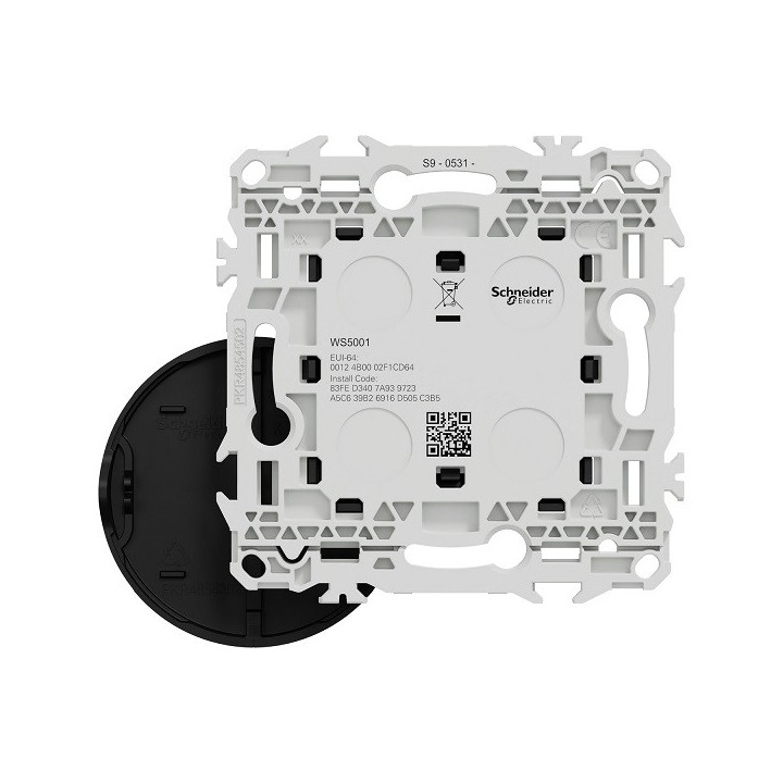 Schneider - Wiser Odace - interrupteur centralisé sans fils 2 ou 4 boutons - noir onyx - Réf : S940531