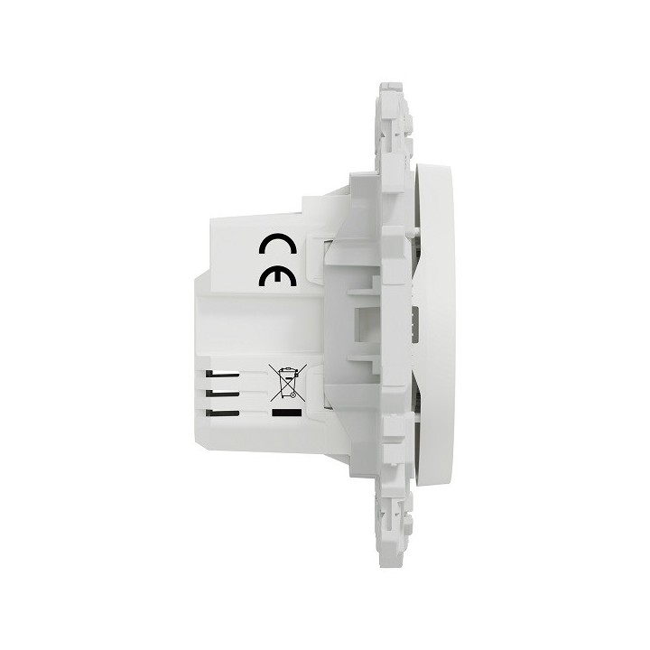 Schneider - Wiser Odace - interrupteur volet-roulant connecté 4A zigbee - blanc craie - Réf : S920567