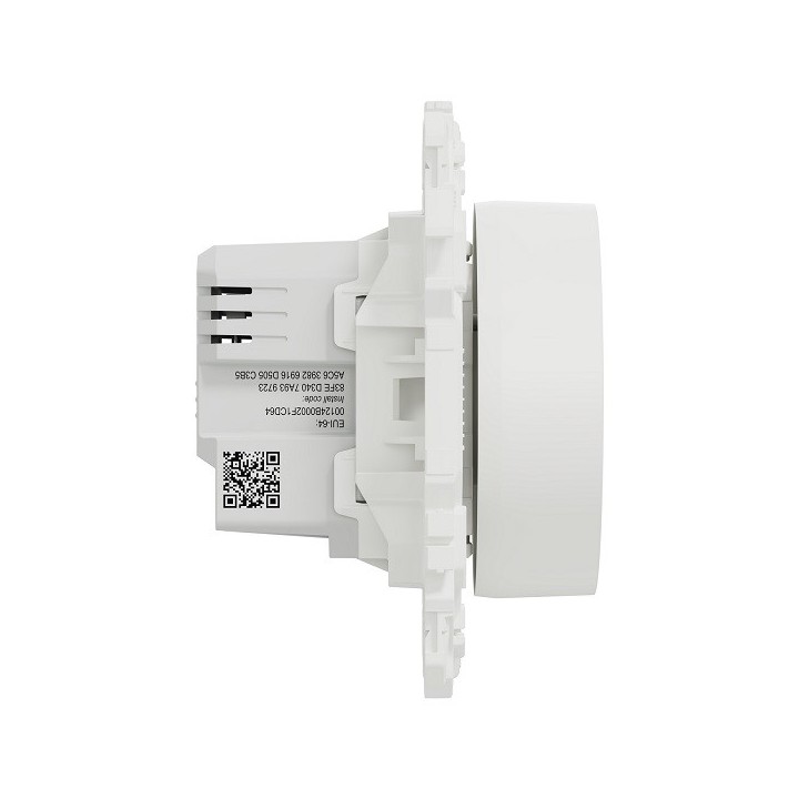 Schneider - Wiser Odace - variateur rotatif connecté 2 ou 3 fils zigbee - blanc craie - Réf : S920513