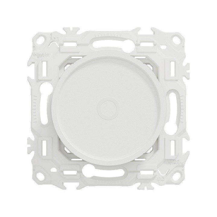 Schneider - Wiser Odace - variateur rotatif connecté 2 ou 3 fils zigbee - blanc craie - Réf : S920513