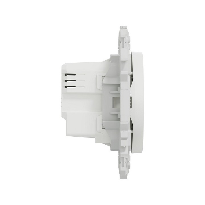 Schneider - Wiser Odace - bouton poussoir connecté 3 fils 10A zigbee - blanc craie - Réf : S920530