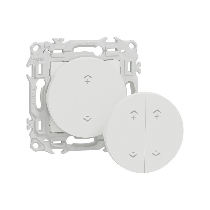Schneider - Wiser Odace - interrupteur centralisé sans fils 2 ou 4 boutons - blanc craie - Réf : S920531