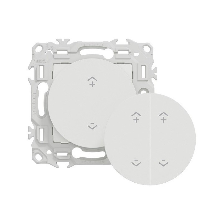 Schneider - Wiser Odace - interrupteur centralisé sans fils 2 ou 4 boutons - blanc craie - Réf : S920531