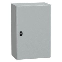 Schneider PanelSeT S3D - Coffret en acier - H600xL400xP250 - avec porte pleine - Réf : NSYS3D6425