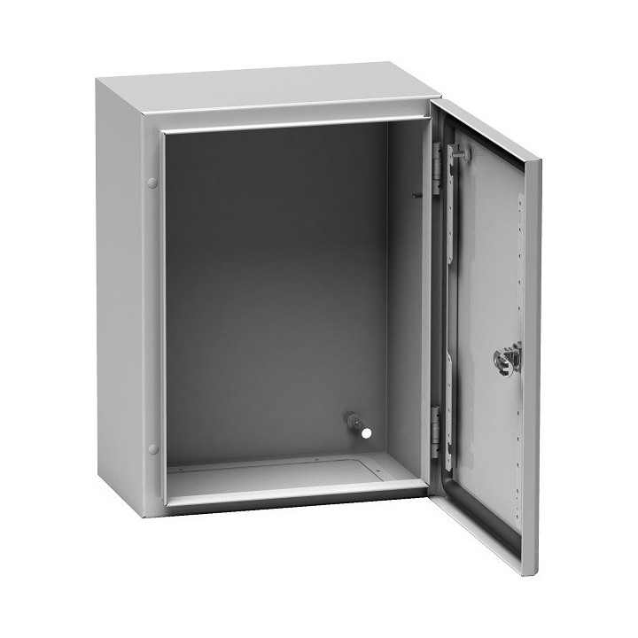 Schneider PanelSeT S3D - Coffret en acier - H600xL400xP250 - avec porte pleine - Réf : NSYS3D6425