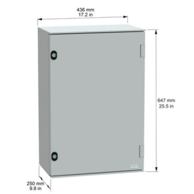 Schneider PanelSeT - Coffret polyester - H647xL436xP250 - IP66 - Réf : NSYPLM64G