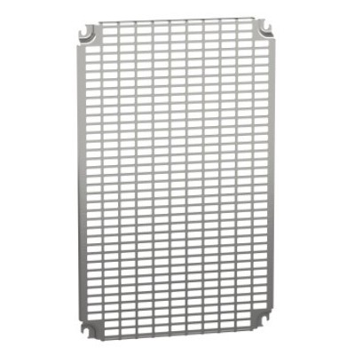 Schneider PanelSeT - châssis perforé Telequick - acier - coffret 600x400mm - Réf : NSYMR64