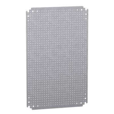 Schneider PanelSeT - châssis microperforé - acier galvanisé - coffret 600x400mm - Réf : NSYMF64
