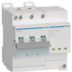 Hager - Parafoudre de type 2 avec disjoncteur associé Imax 15kA 3P+N 5 modules - Réf: SPB815D